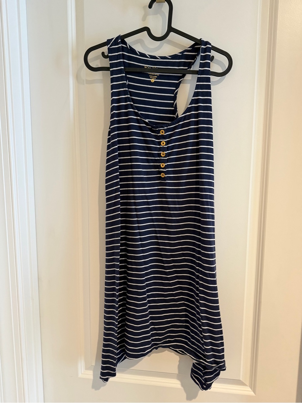 Lilly Pulitzer Navy and White Striped Sleeveless Midi Dress